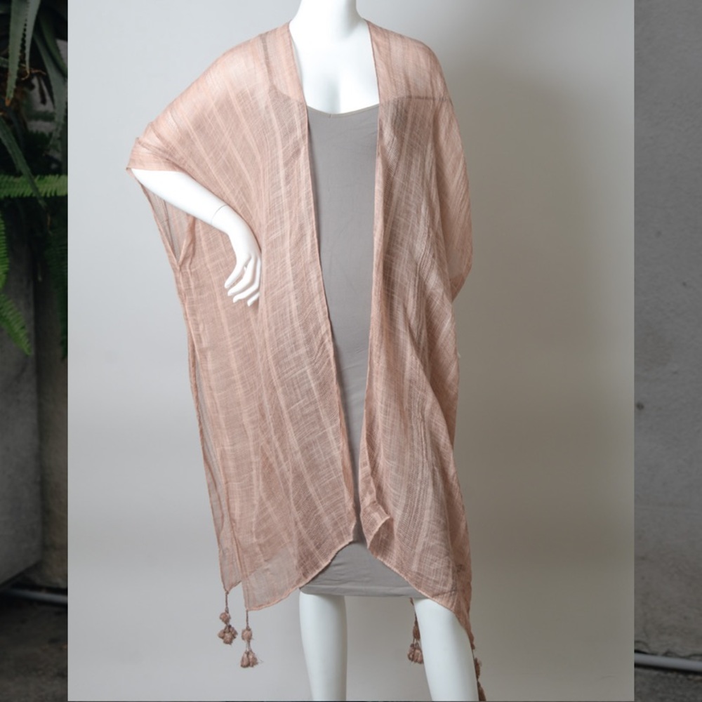 LAST 1 New Bohemian Striped Kimono Cardigan Beach Wrap - Picture 5 of 7